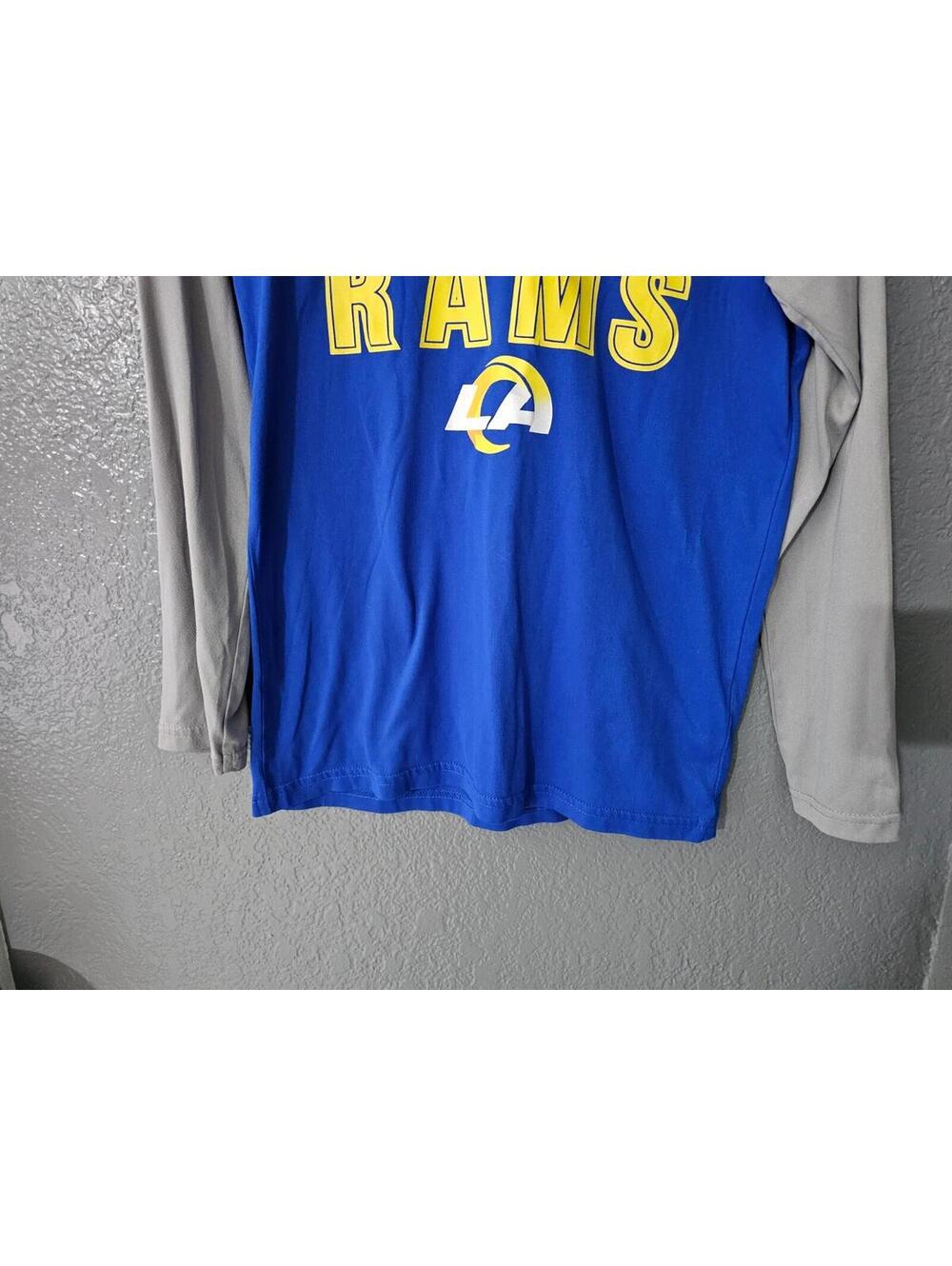 Youth Boys NFL Football Los Angeles Rams Pajama Top Size Large 12-14 Long Sleeve - Picture 6 of 11